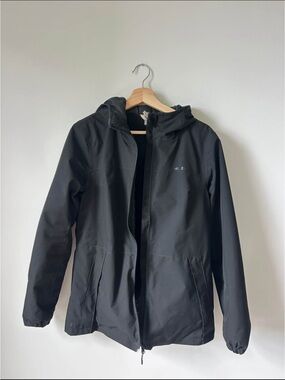 Women's Black Hooded Ski Jacket - Lightweight Weatherproof Shell